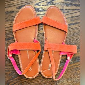 GAP suede double strap sandal. Size 10